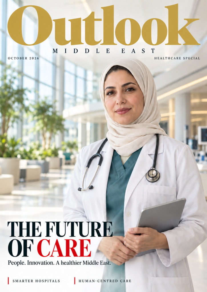 Outlook Middle East October 2026 cover — Healthcare Special: The Future of Care