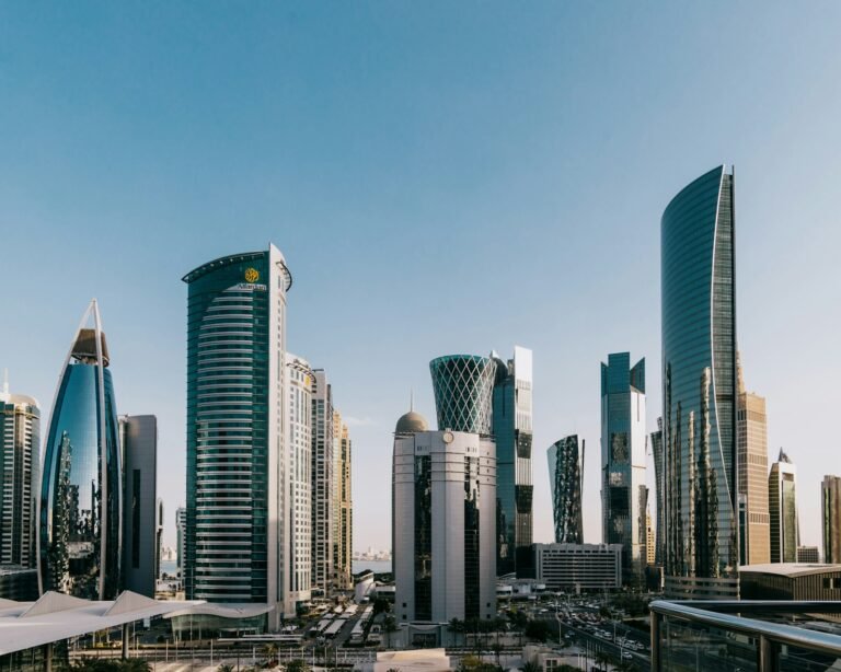 Doha skyline in Qatar, illustrating QNB nine-month profit results