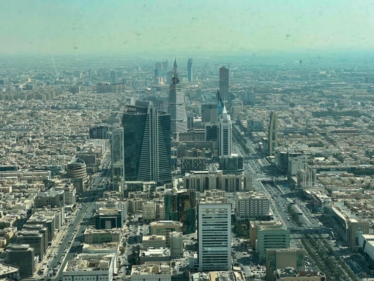 Riyadh skyline on a foggy morning, where Arada KSA plans a SAR14bn residential master plan in Al Rimal District