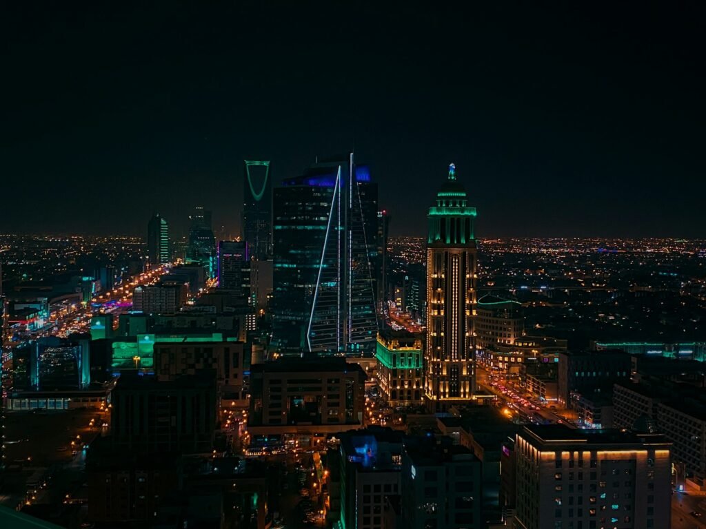 Al Rajhi Bank Q3 profit – Riyadh skyline at night